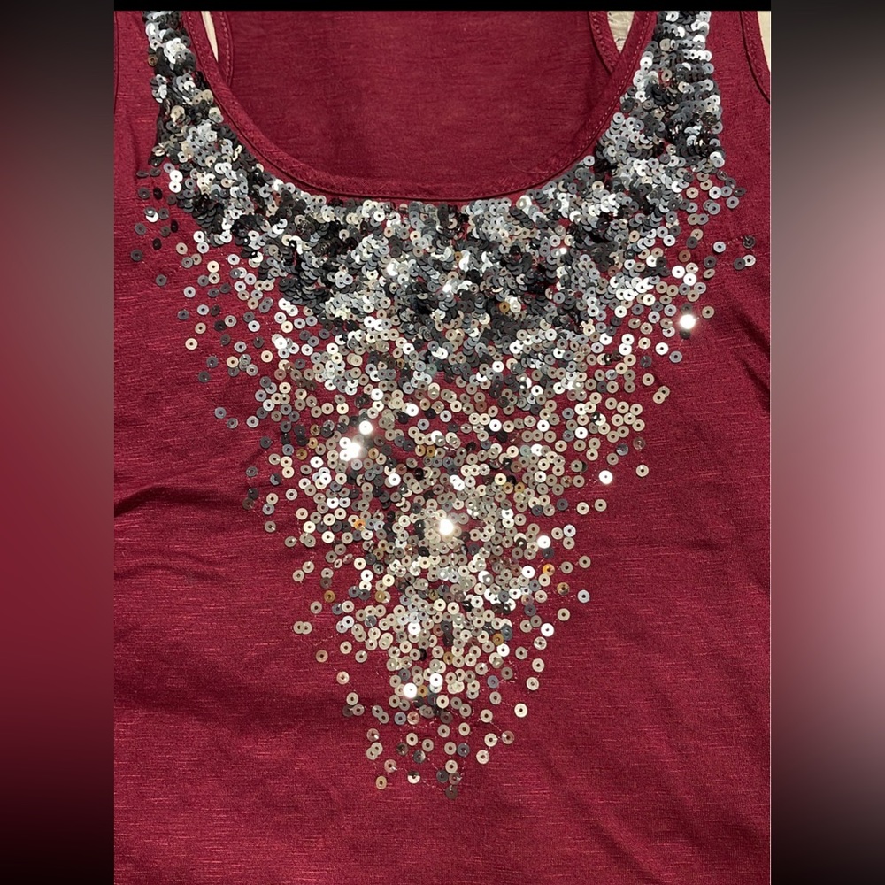 Studio Y Sequin Tank Top Size XL